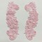 1 Pair Beaded Lace Applique Embroidered on 100% Polyester Organza 9" x 3" Each Side